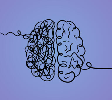Image description: The Dissociative Artist Network Logo A circular purple-blue background with a brain drawn using a two-handed bilateral line technique — a method we often use in groups to support regulation and internal communication.